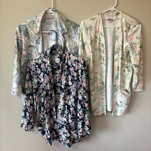 3 Vintage Floral Blazer Cardigans